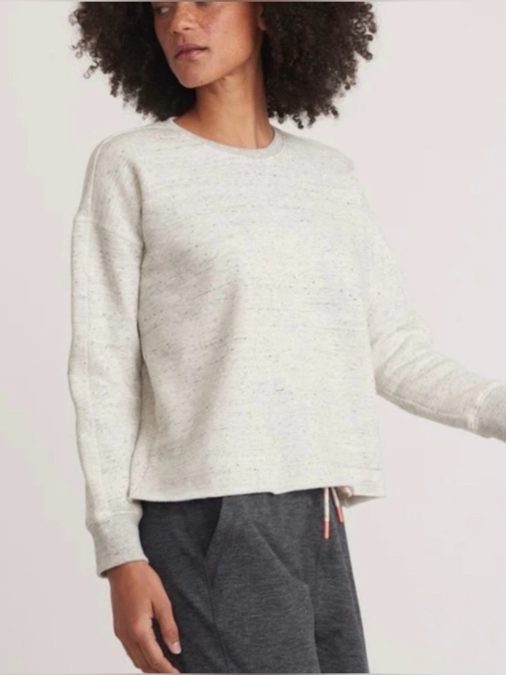 Marine Layer Shiloh Heather Gray Cropped Sweatshirt Women’s Small